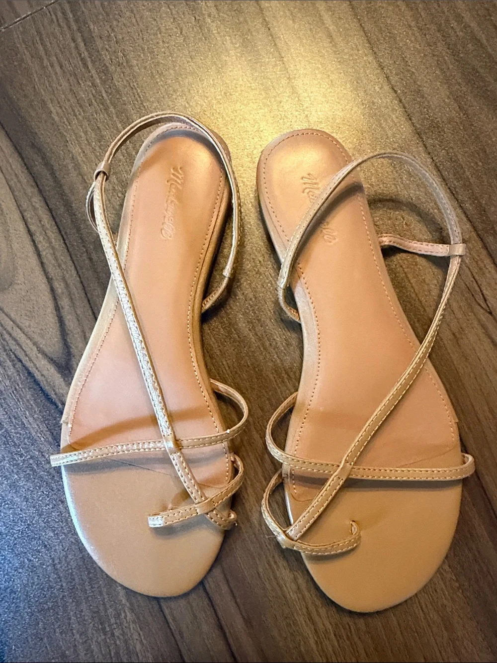 Madewell Iggy Strappy Sandal in Toasted Coconut 8.5 size